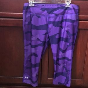 Under Armour Purple Camo cropped leggings
